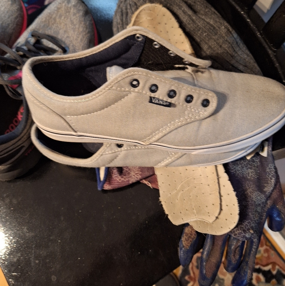 Vans. Womens light Gray Casual Shoes